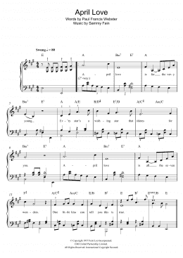 page one of April Love (Easy Piano)