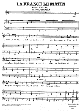 page one of La France Le Matin (Piano & Vocal)