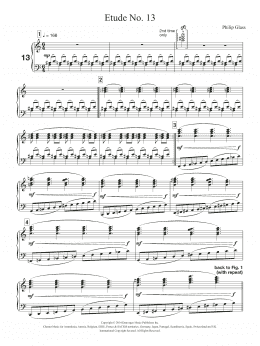 page one of Etude No. 13 (Piano Solo)