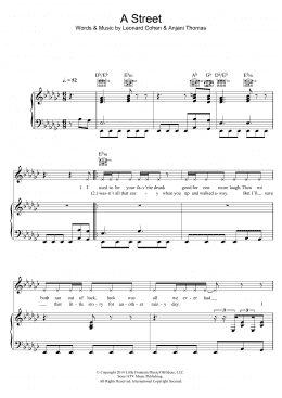 page one of A Street (Piano, Vocal & Guitar Chords)