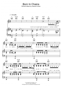 page one of Born In Chains (Piano, Vocal & Guitar Chords)