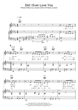 page one of Did I Ever Love You (Piano, Vocal & Guitar Chords)