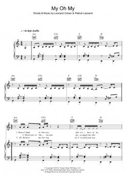 page one of My Oh My (Piano, Vocal & Guitar Chords)