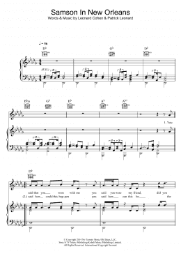 page one of Samson In New Orleans (Piano, Vocal & Guitar Chords)