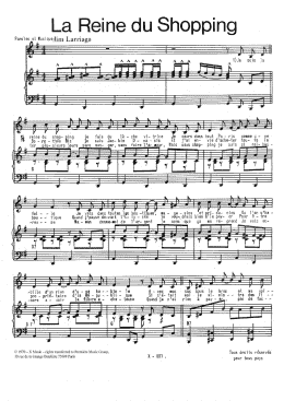 page one of La Reine Du Shopping (Piano & Vocal)