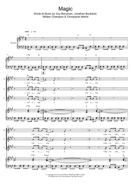 page one of Magic (Piano, Vocal & Guitar Chords)