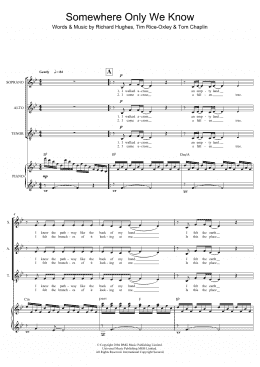 page one of Somewhere Only We Know (arr. Mark De-Lisser) (SAT Choir)