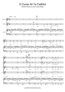 page one of O Come All Ye Faithful (SAT Choir)