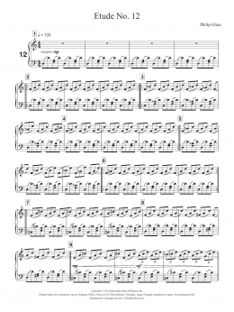 page one of Etude No. 12 (Piano Solo)