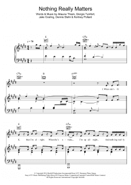 page one of Nothing Really Matters (Piano, Vocal & Guitar Chords)