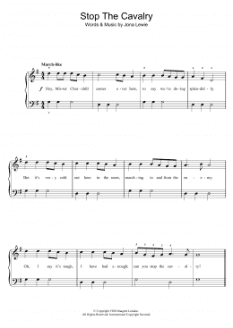 page one of Stop The Cavalry (Beginner Piano (Abridged))