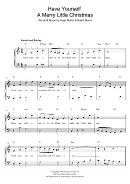 page one of Have Yourself A Merry Little Christmas (Beginner Piano (Abridged))