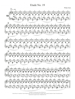 page one of Etude No. 19 (Piano Solo)