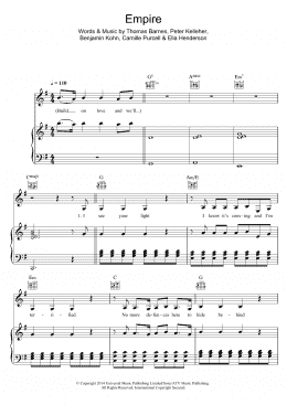 page one of Empire (Piano, Vocal & Guitar Chords)