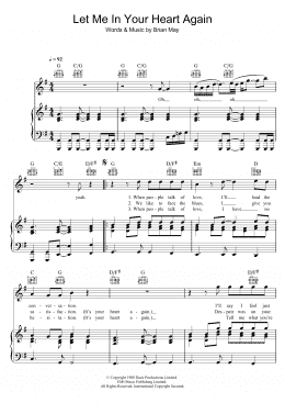page one of Let Me In Your Heart Again (Piano, Vocal & Guitar Chords)