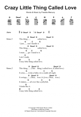 page one of Crazy Little Thing Called Love (Ukulele)