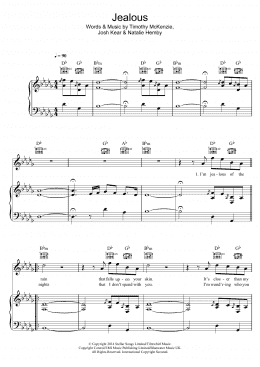 page one of Jealous (Piano, Vocal & Guitar Chords (Right-Hand Melody))