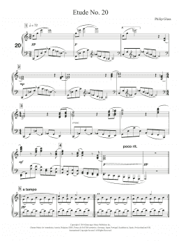 page one of Etude No. 20 (Piano Solo)