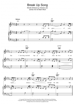 page one of Break Up Song (Piano, Vocal & Guitar Chords)
