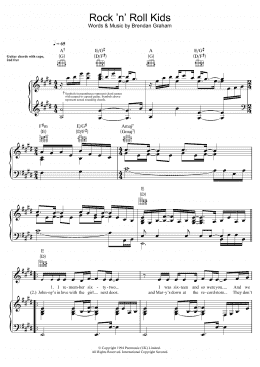 page one of Rock 'N' Roll Kids (Piano, Vocal & Guitar Chords)