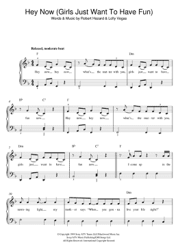page one of Girls Just Want To Have Fun (Beginner Piano (Abridged))