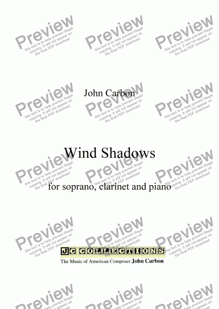 page one of Wind Shadows