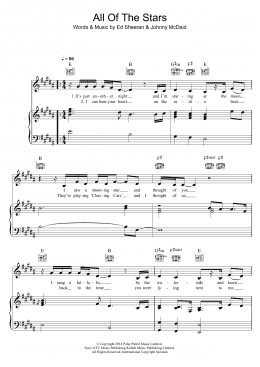 page one of All Of The Stars (Piano, Vocal & Guitar Chords)