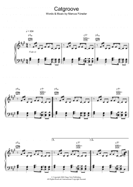 page one of Catgroove (Piano Solo)
