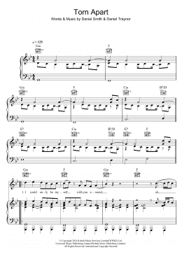 page one of Torn Apart (featuring Grades) (Piano, Vocal & Guitar Chords)