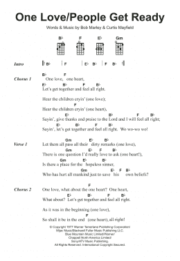 page one of One Love/People Get Ready (Ukulele)