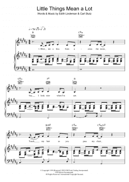 page one of Little Things Mean A Lot (Piano, Vocal & Guitar Chords)