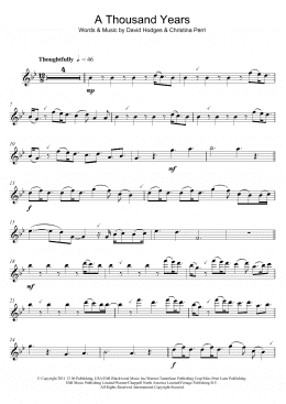 page one of A Thousand Years (Flute Solo)