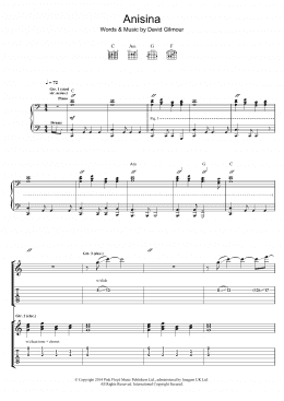 page one of Anisina (Guitar Tab)