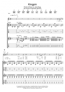 page one of Kingpin (Guitar Tab)