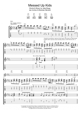 page one of Messed Up Kids (Guitar Tab)