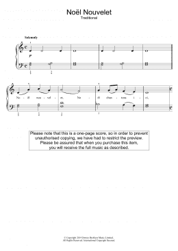 page one of Noel Nouvelet (Beginner Piano (Abridged))