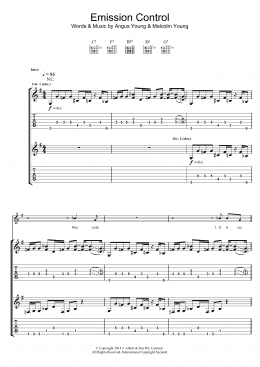 page one of Emission Control (Guitar Tab)