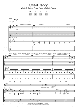 page one of Sweet Candy (Guitar Tab)