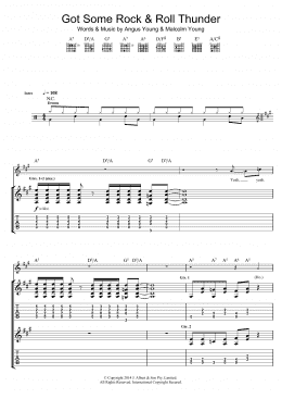 page one of Got Some Rock and Roll Thunder (Guitar Tab)