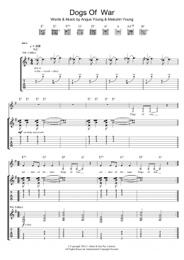 page one of Dogs Of War (Guitar Tab)