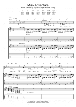 page one of Miss Adventure (Guitar Tab)