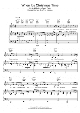 page one of When It's Christmas Time (Piano, Vocal & Guitar Chords)