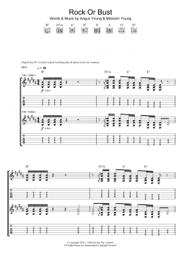 page one of Rock Or Bust (Guitar Tab)