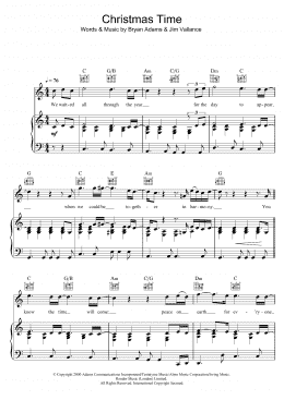 page one of Christmas Time (Piano, Vocal & Guitar Chords)