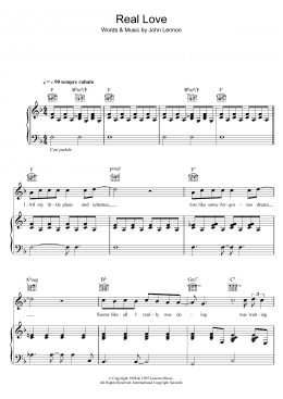 page one of Real Love (Piano, Vocal & Guitar Chords)