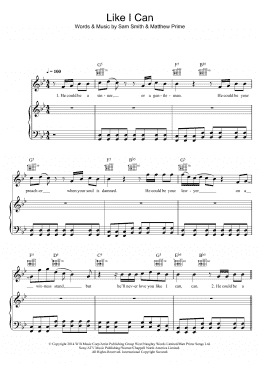page one of Like I Can (Piano, Vocal & Guitar Chords)