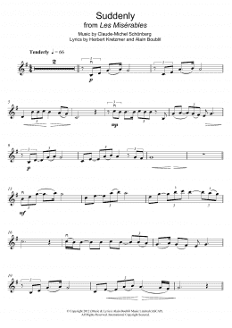 page one of Suddenly (from Les Miserables The Movie) (Violin Solo)