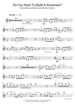 page one of Do You Want To Build A Snowman? (from Frozen) (Violin Solo)