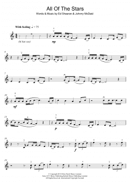 page one of All Of The Stars (Violin Solo)