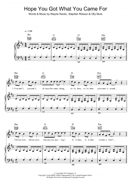 page one of Hope You Got What You Came For (Piano, Vocal & Guitar Chords)